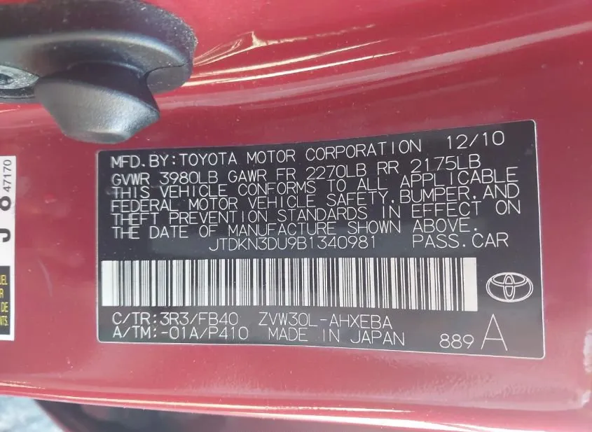2011 TOYOTA PRIUS Used VIN JTDKN3DU9B1340981 – photo 15