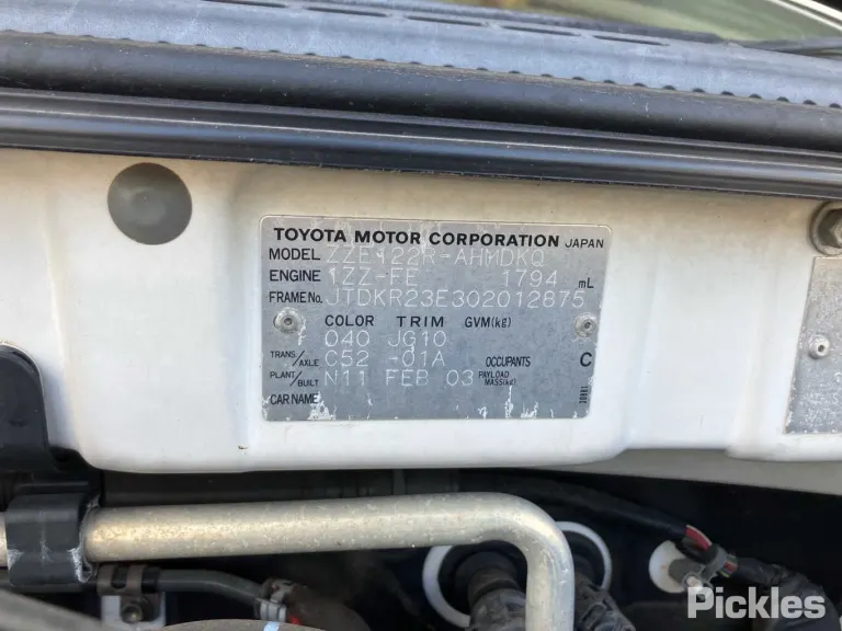 2003 Toyota Corolla Damaged VIN JTDKR23E302012875 – photo 16