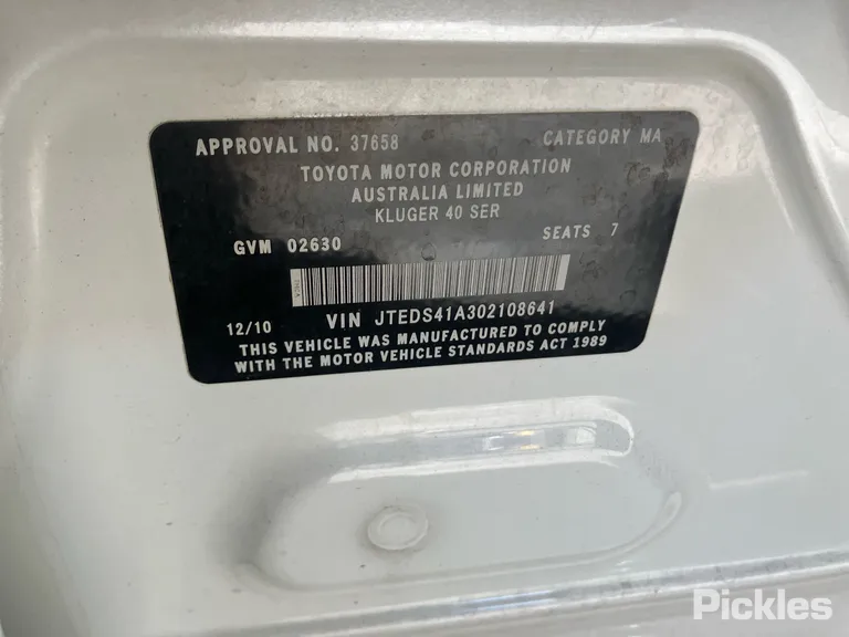 2010 Toyota Kluger Used VIN JTEDS41A302108641 – photo 26