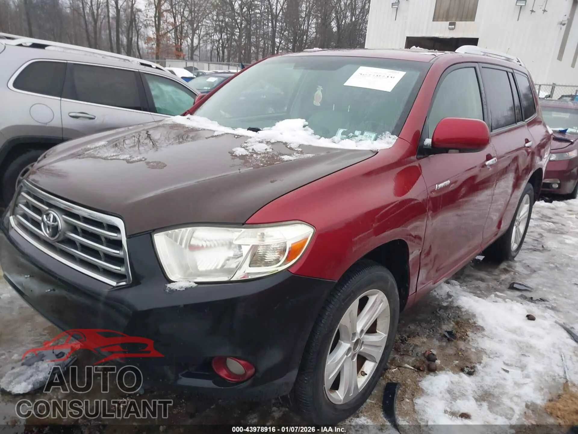 2009 TOYOTA HIGHLANDER Damaged VIN JTEES42A392150713 – rear exterior
