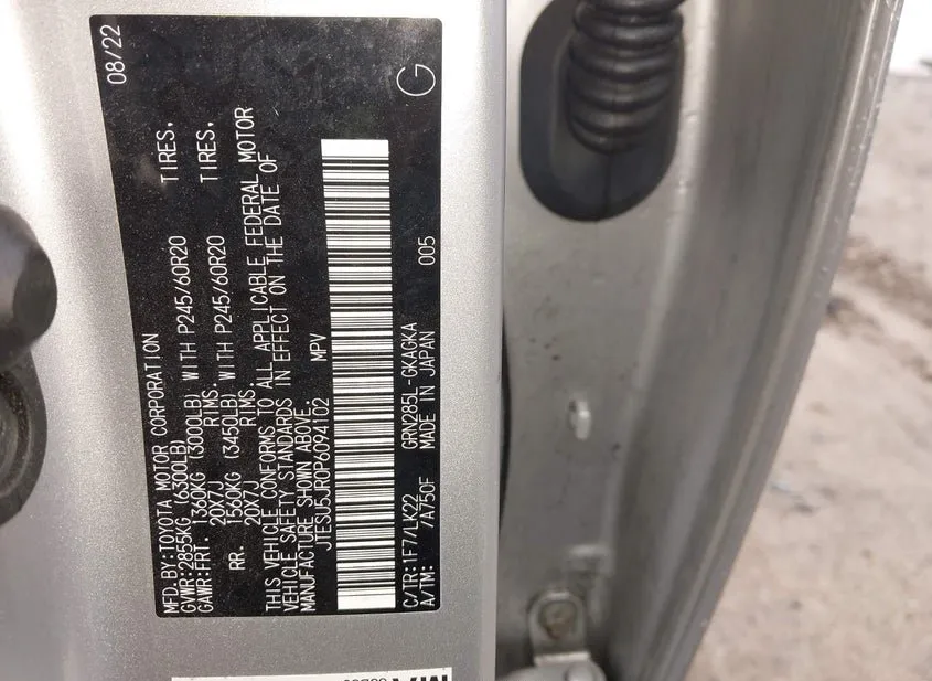 2023 TOYOTA 4Runner Used VIN JTESU5JR0P6094102 – exterior detail
