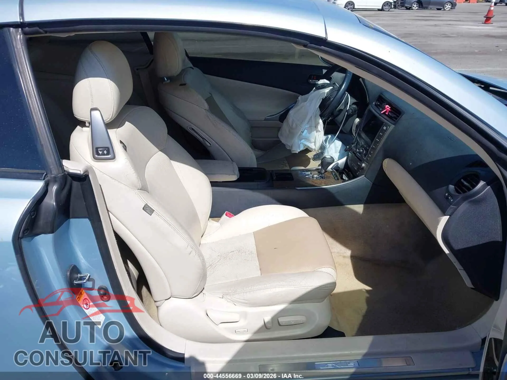 2010 LEXUS IS 250C Used VIN JTHFF2C27A2510836 – interior seats