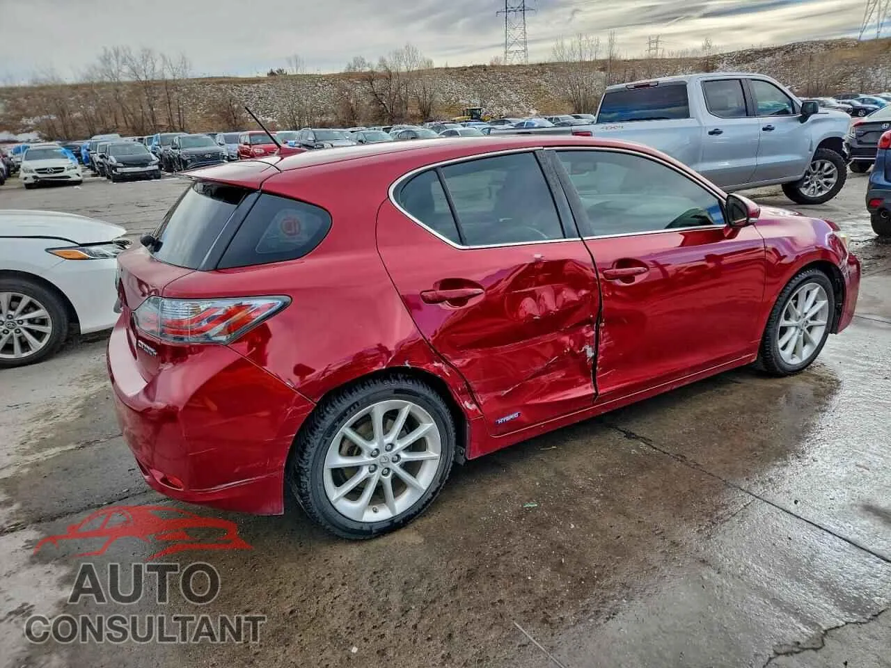 2011 LEXUS CT 200 Damaged VIN JTHKD5BH7B2039624 – side profile