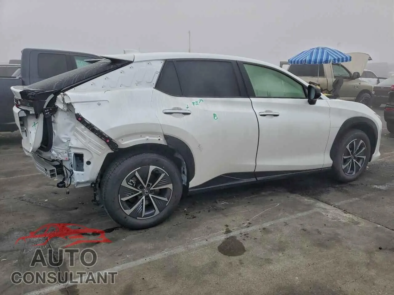 2025 LEXUS RZ 300E Damaged VIN JTJABABBXSA012413 – side profile