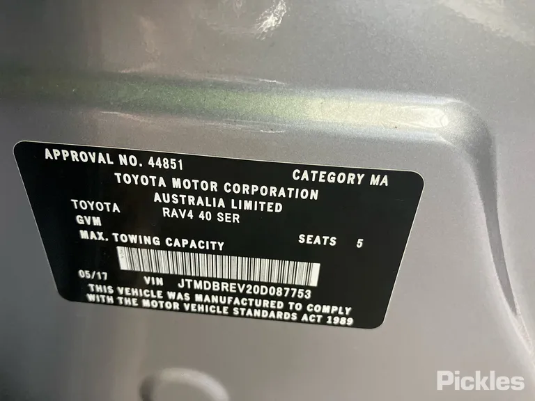 2017 Toyota RAV4 Used VIN JTMDBREV20D087753 – odometer reading