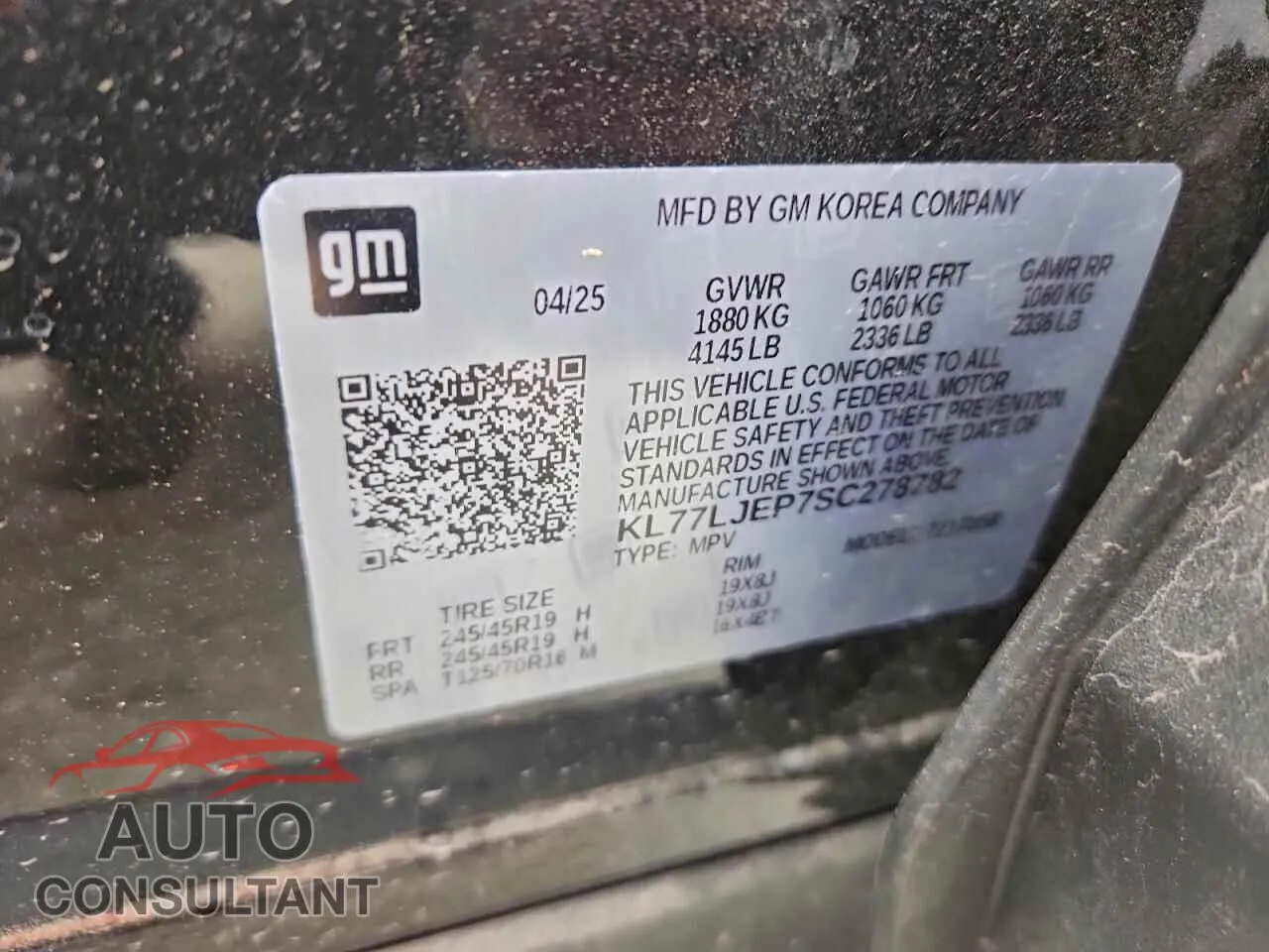 2025 CHEVROLET TRAX 2RS Damaged VIN KL77LJEP7SC278782 – photo 12