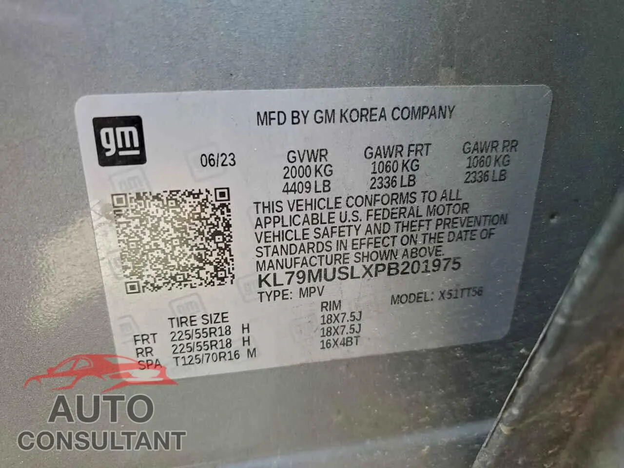 2023 CHEVROLET TRAILBLZR Damaged VIN KL79MUSLXPB201975 – photo 13