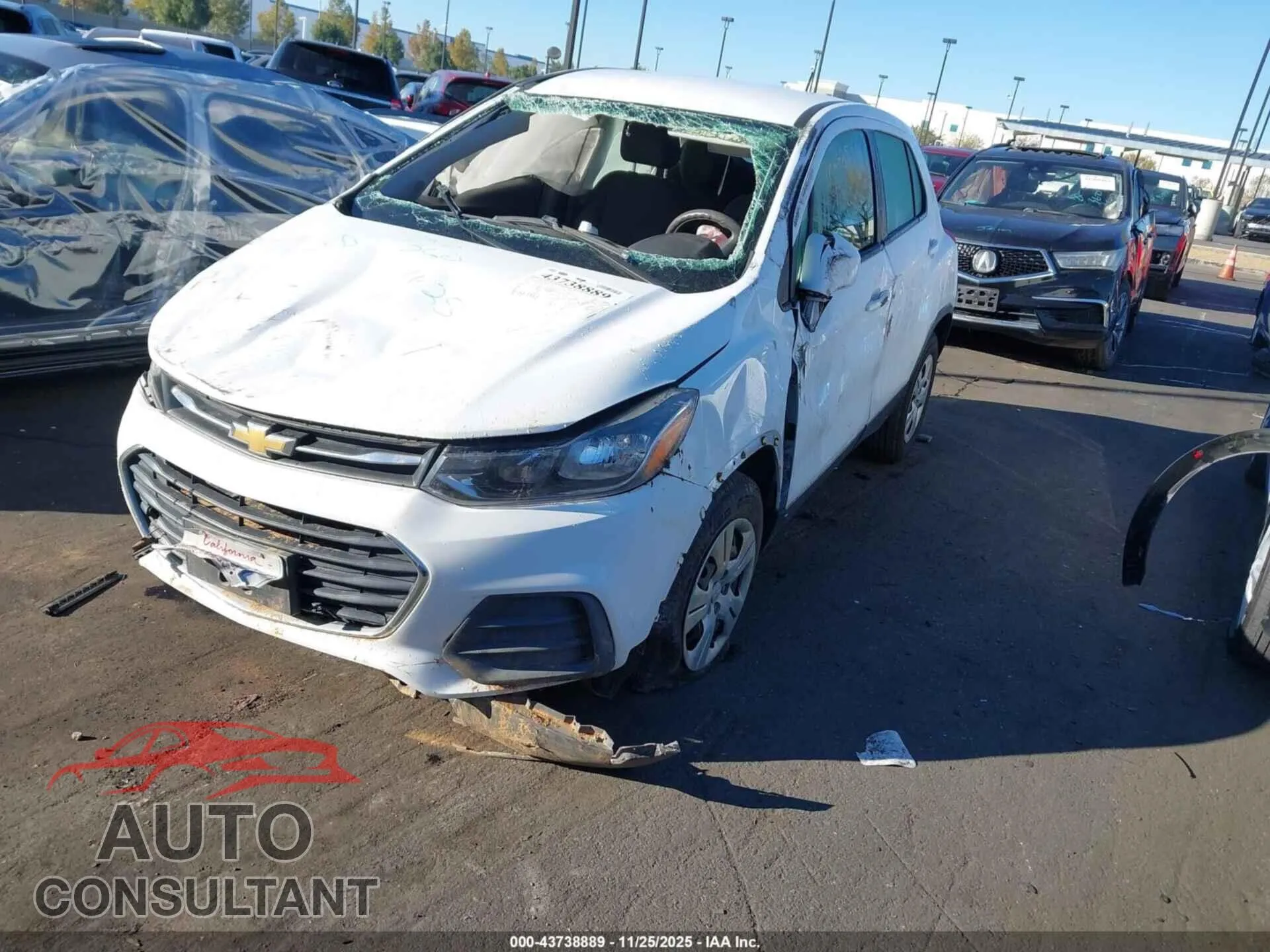 2018 CHEVROLET TRAX Damaged VIN KL7CJKSB5JB720515 – rear exterior