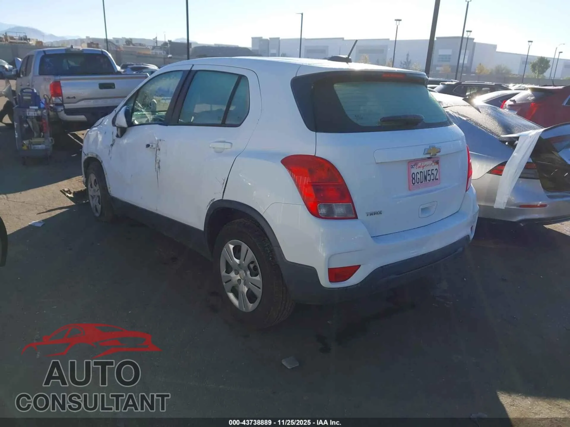 2018 CHEVROLET TRAX Damaged VIN KL7CJKSB5JB720515 – side profile