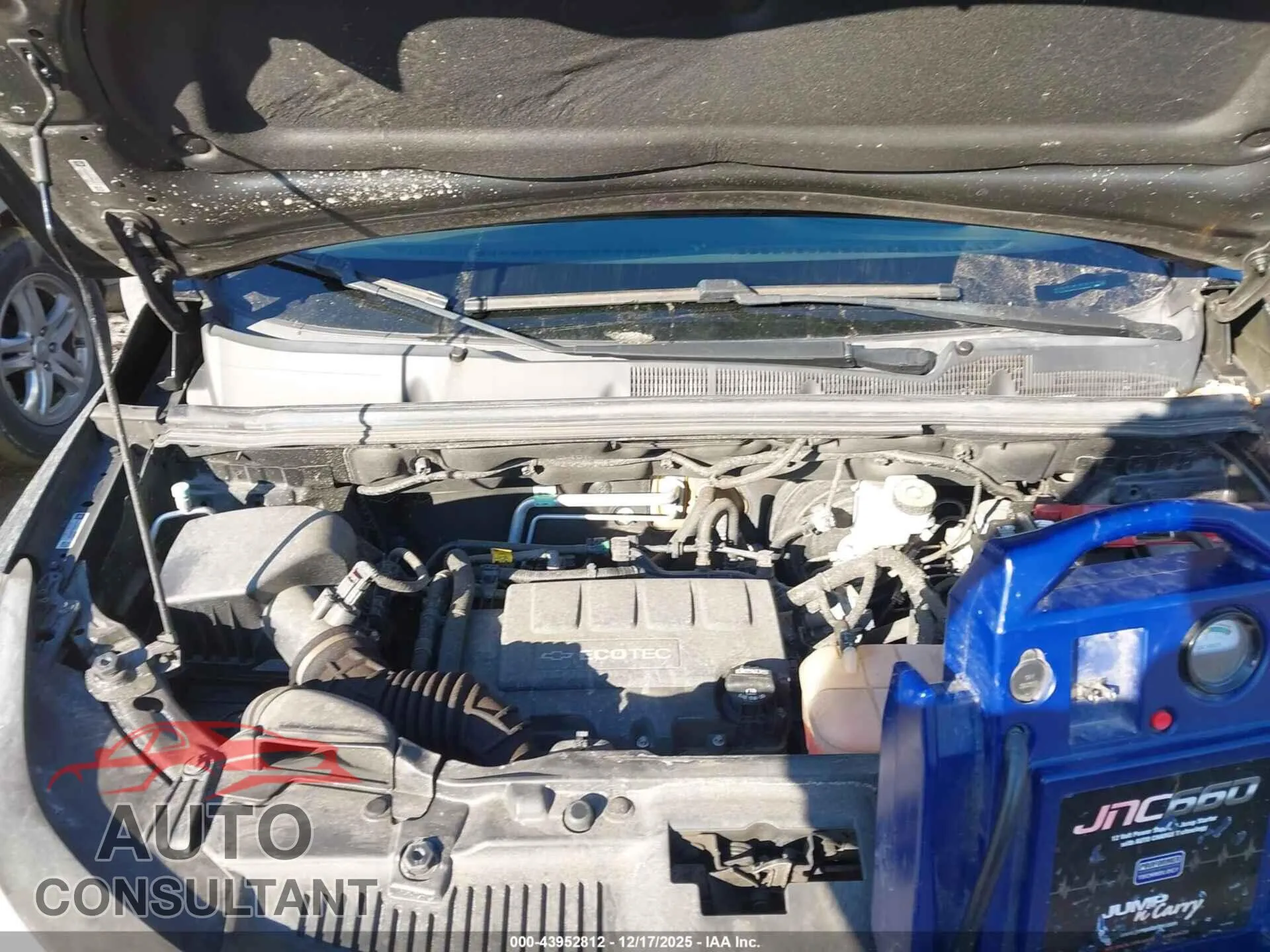 2020 CHEVROLET TRAX Damaged VIN KL7CJPSB4LB001126 – odometer reading
