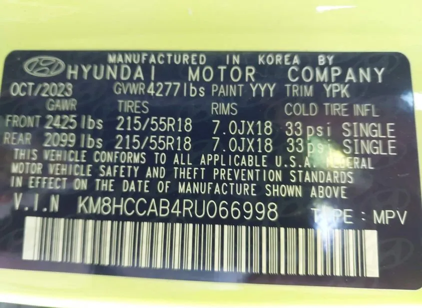 2024 HYUNDAI Kona Used VIN KM8HCCAB4RU066998 – photo 14 2024 HYUNDAI Kona Used VIN KM8HCCAB4RU066998 – photo 14