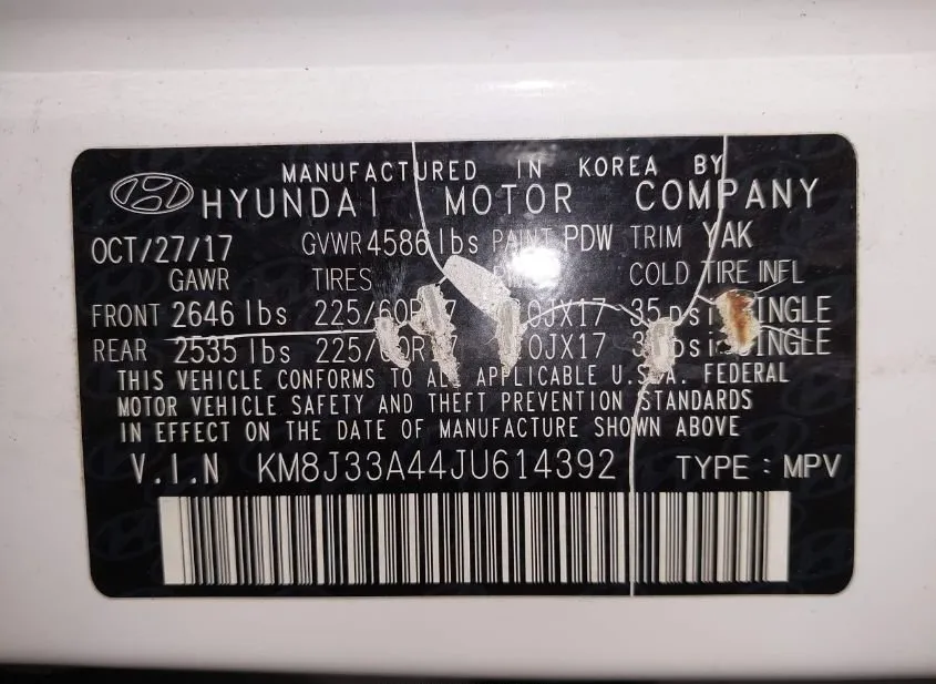 2018 HYUNDAI Tucson Used VIN KM8J33A44JU614392 – photo 11