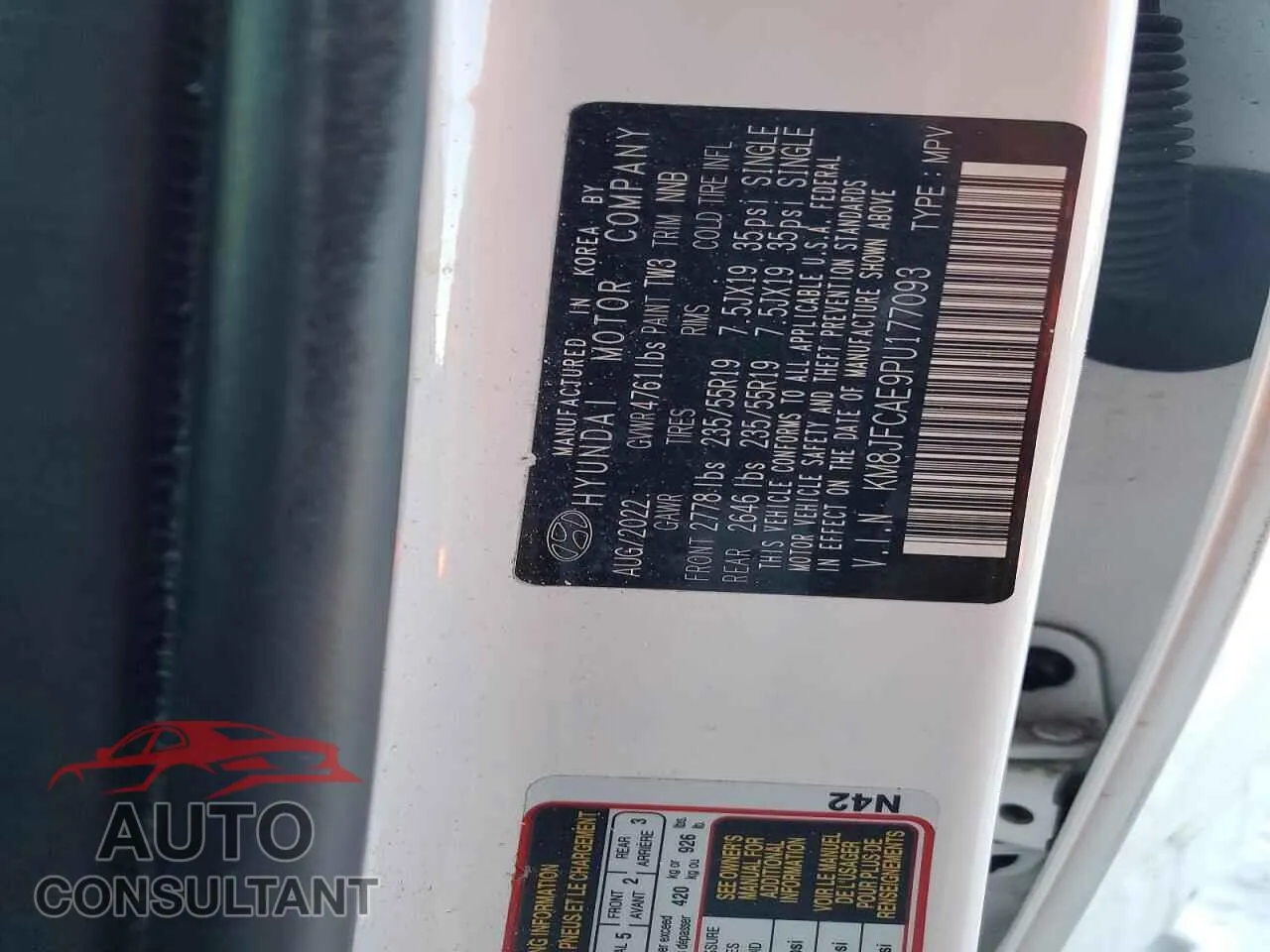 2023 HYUNDAI TUCSON Damaged VIN KM8JFCAE9PU177093 – photo 14