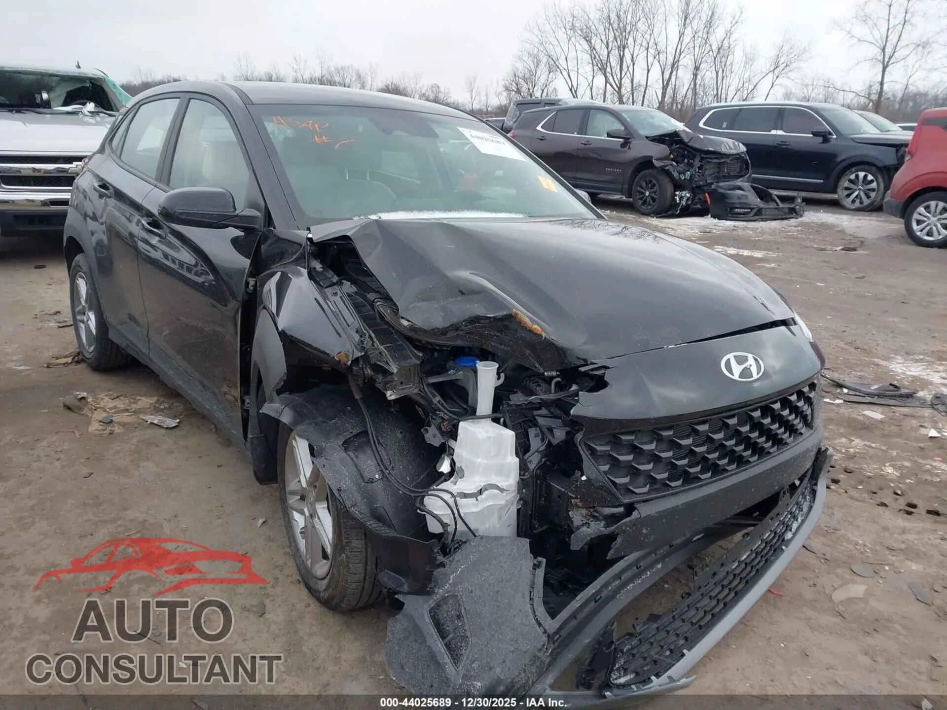 2022 HYUNDAI KONA Damaged VIN KM8K22AB6NU887954 – engine bay