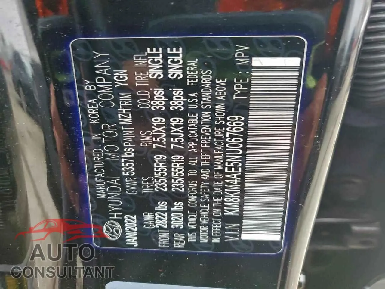 2022 HYUNDAI IONIQ Damaged VIN KM8KM4AE5NU067669 – photo 13