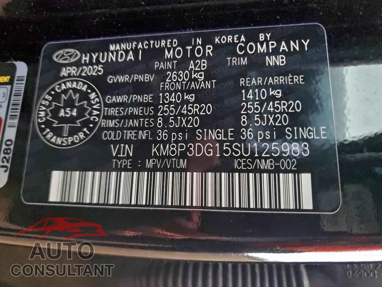 2025 HYUNDAI SANTA FE P Damaged VIN KM8P3DG15SU125983 – photo 13