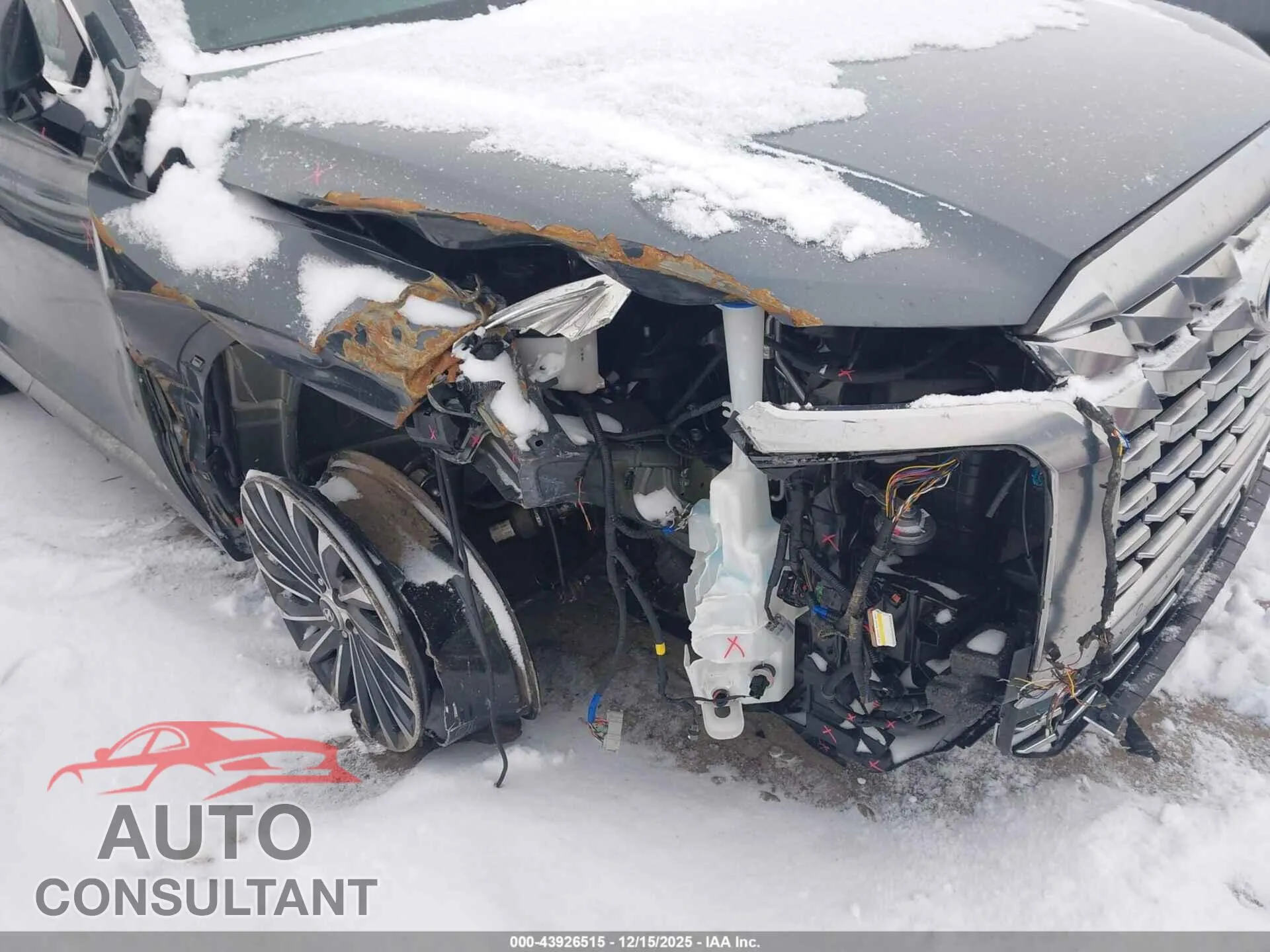2023 HYUNDAI PALISADE Damaged VIN KM8R7DGE9PU636930 – engine bay