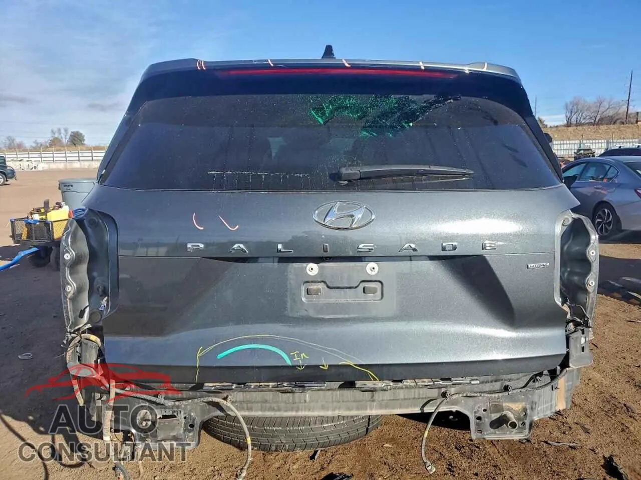 2021 HYUNDAI PALISADE Damaged VIN KM8R7DHE8MU251935 – engine bay