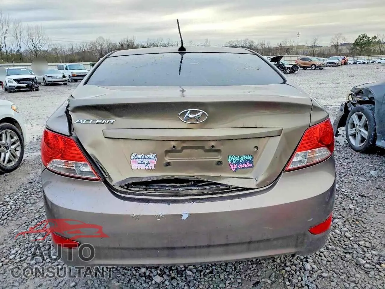 2014 HYUNDAI ACCENT Damaged VIN KMHCT4AE0EU715569 – engine bay