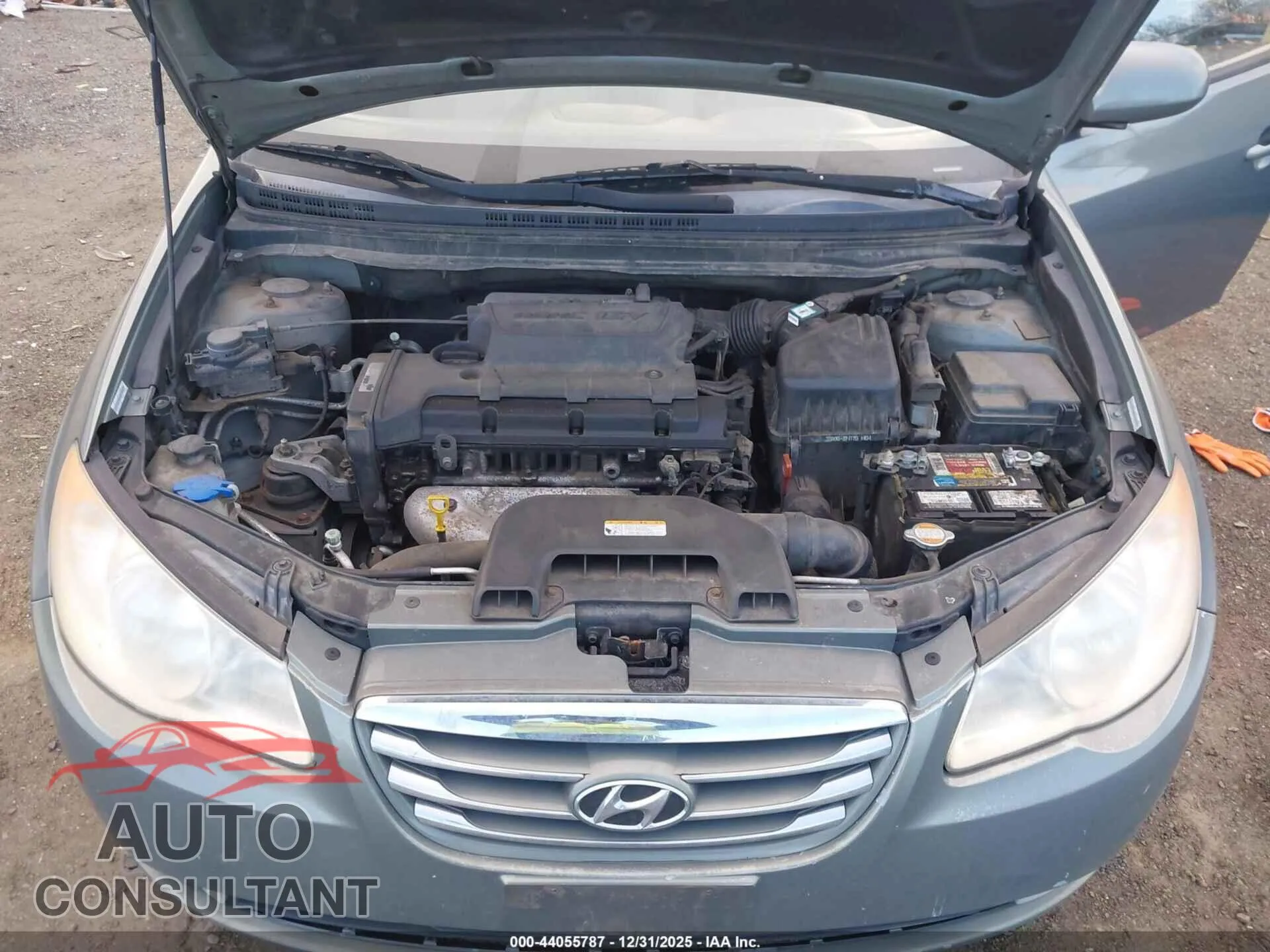 2010 HYUNDAI ELANTRA Damaged VIN KMHDU4ADXAU071565 – odometer reading
