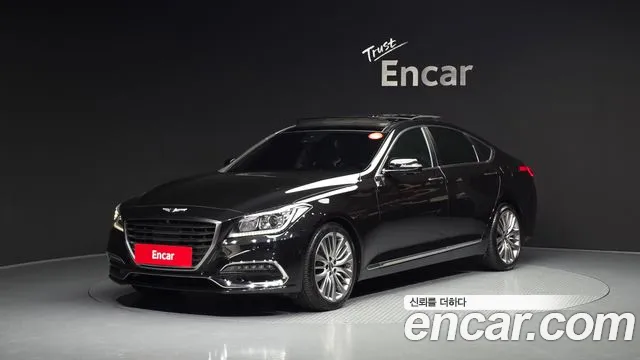 2018 Genesis G80 3.3 GDI AWD Sold VIN KMHGM41DDJU255043 – side profile