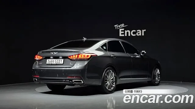 2019 Genesis G80 3.3 GDI AWD Sold VIN KMHGM41DDKU334124 – rear exterior 2019 Genesis G80 3.3 GDI AWD Sold VIN KMHGM41DDKU334124 – rear exterior
