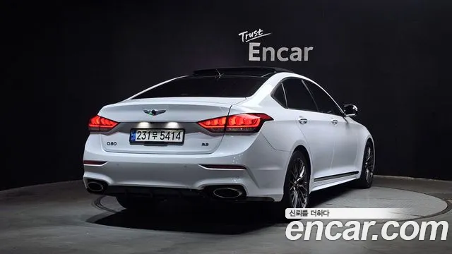 2018 Genesis G80 3.3 GDI Sold VIN KMHGN41DBJU274245 – engine bay