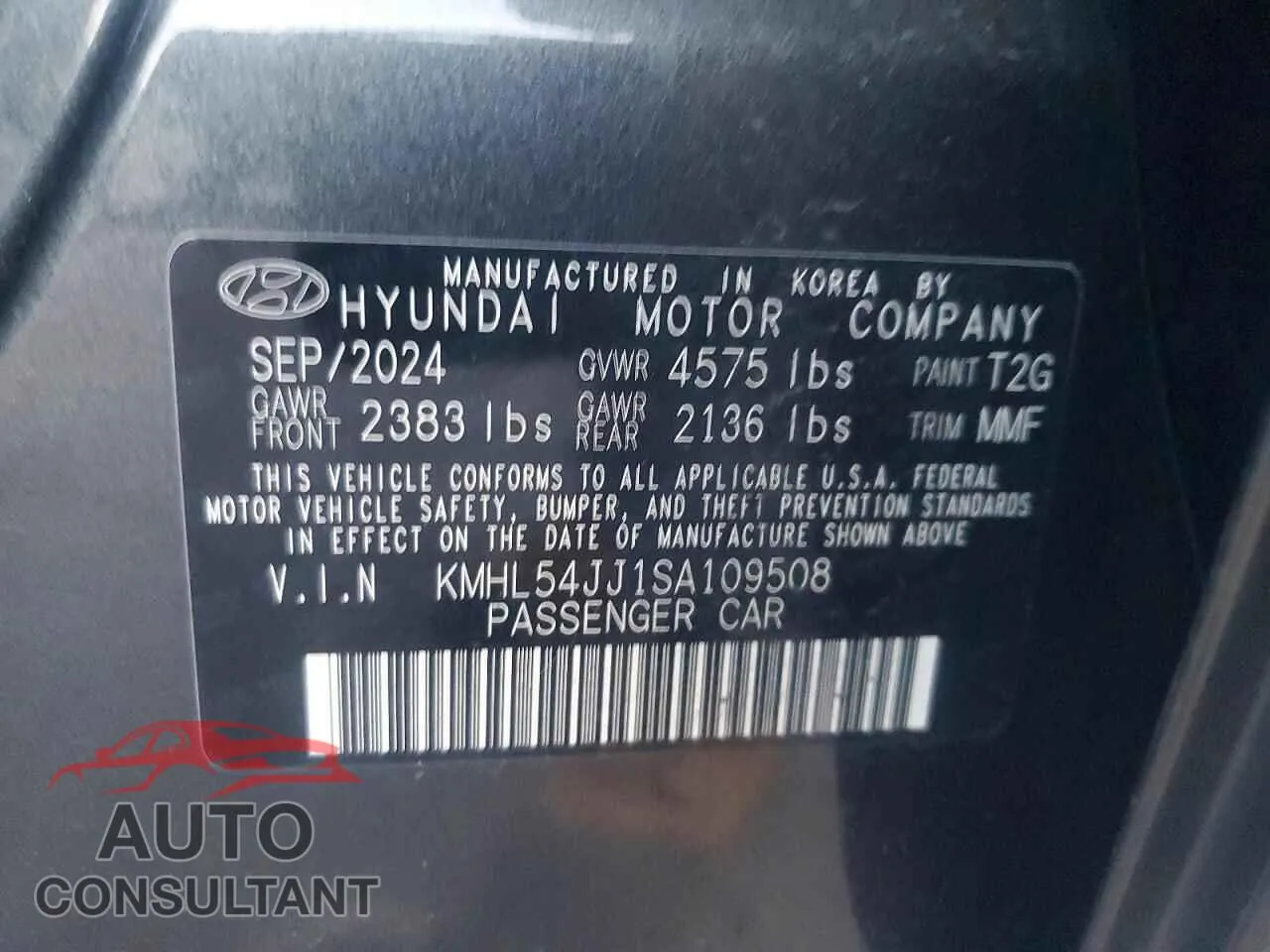2025 HYUNDAI SONATA Damaged VIN KMHL54JJ1SA109508 – photo 12