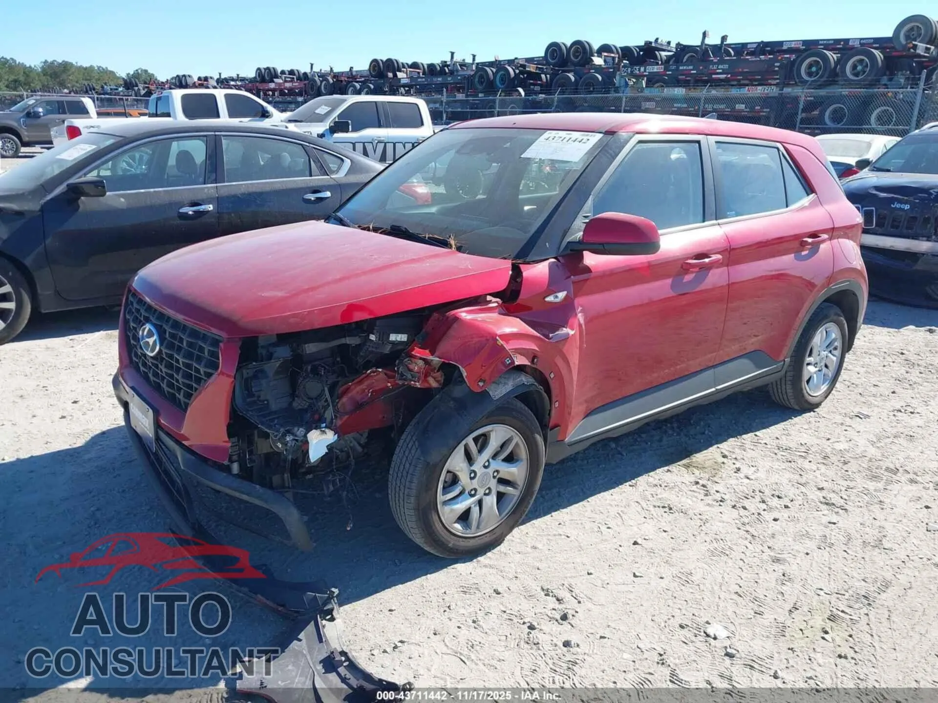 2022 HYUNDAI VENUE Damaged VIN KMHRB8A38NU142942 – rear exterior