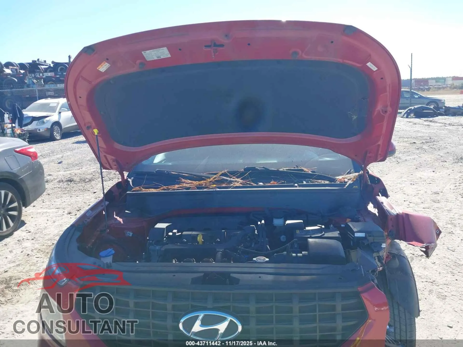 2022 HYUNDAI VENUE Damaged VIN KMHRB8A38NU142942 – odometer reading