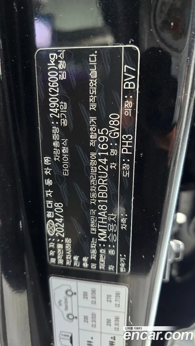2024 Genesis GV80 2.5T Gasoline AWD Sold VIN KMTHA81BDRU241695 – photo 33