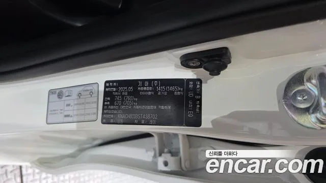 2025 Kia The New Kia Ray Gravity Sold VIN KNACH811BST438702 – dashboard
