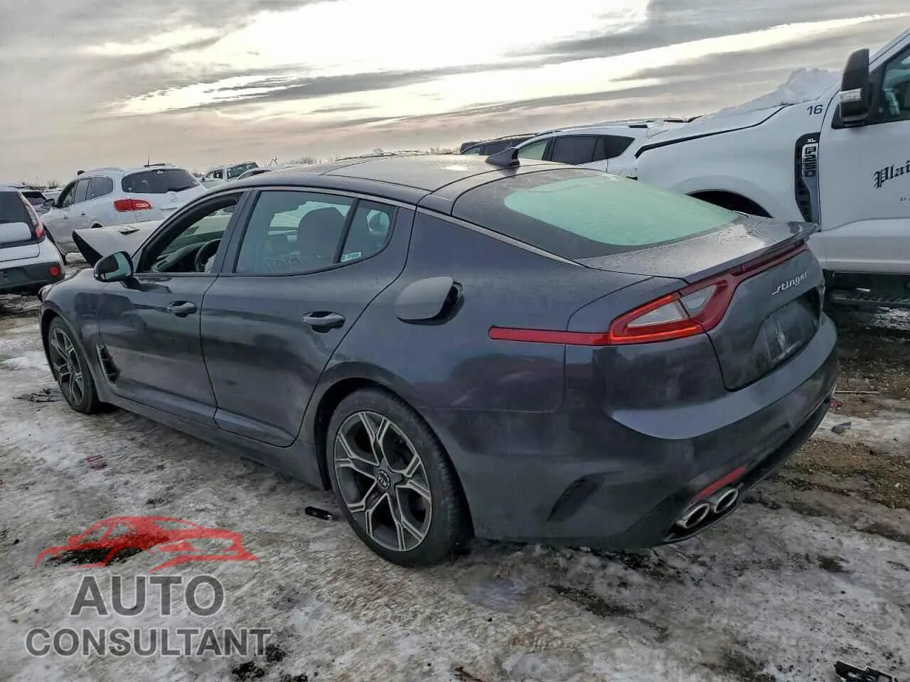 2021 KIA STINGER Damaged VIN KNAE15LA5M6087592 – rear exterior