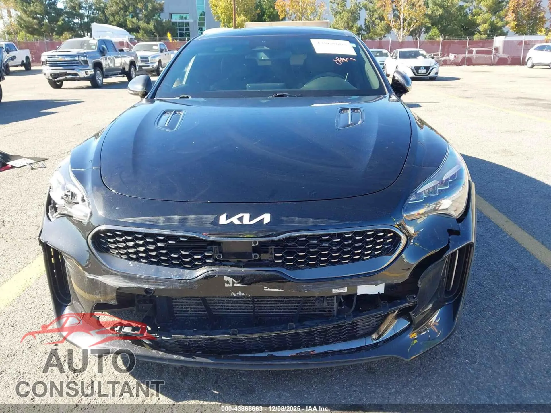 2023 KIA STINGER Damaged VIN KNAE35LD0P6123486 – engine bay