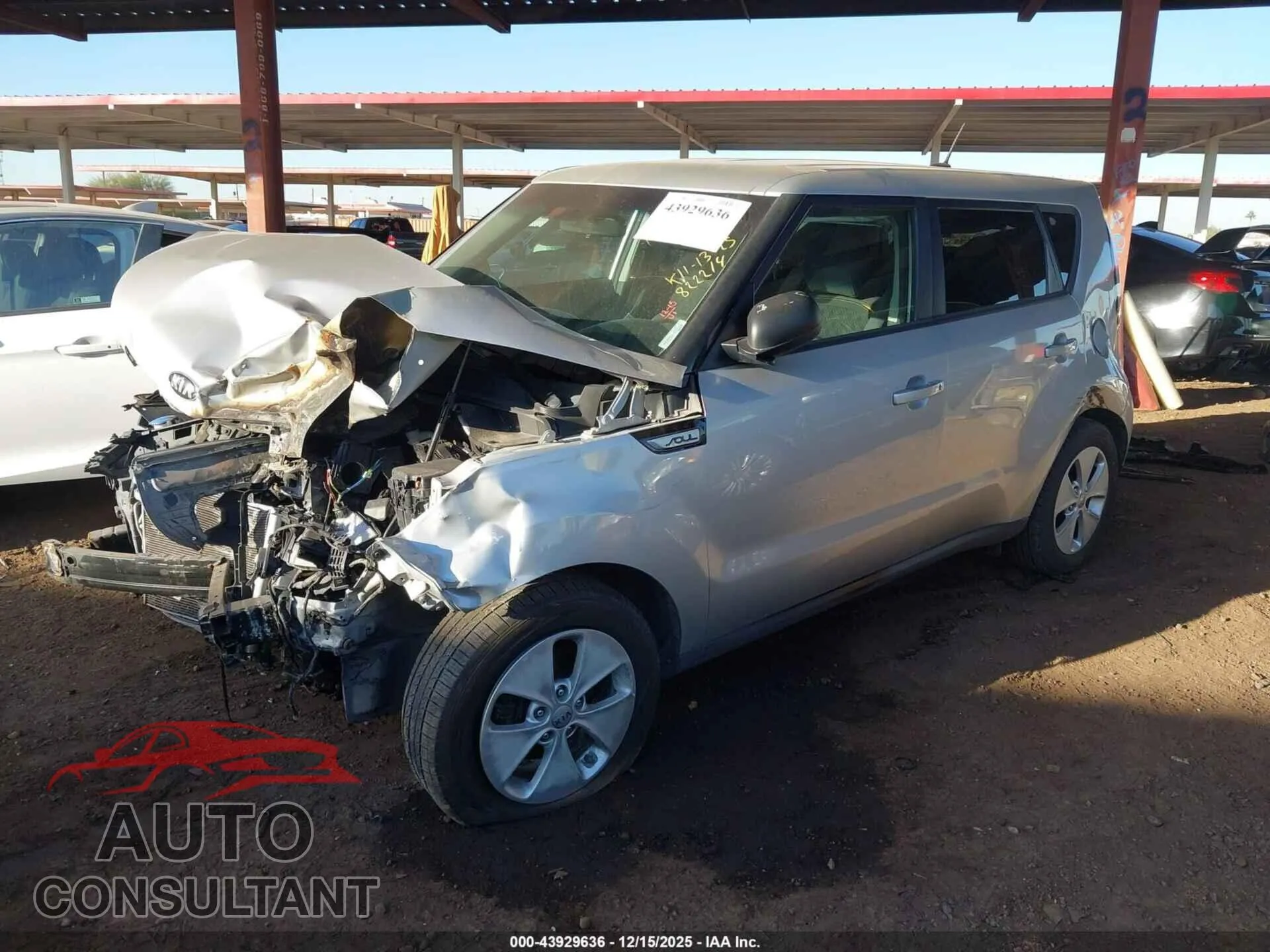 2016 KIA SOUL Damaged VIN KNDJN2A23G7822214 – engine bay