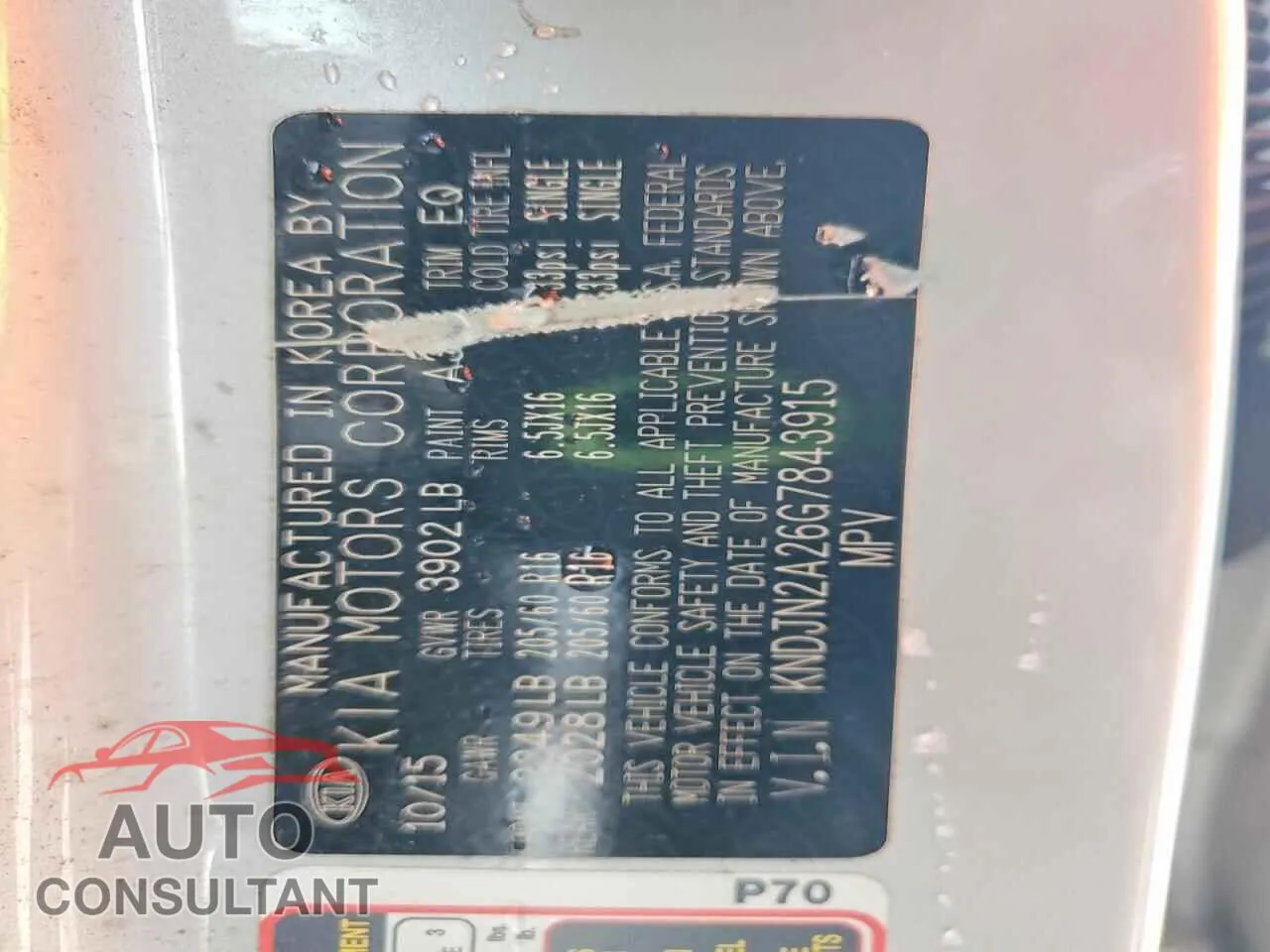 2016 KIA SOUL Damaged VIN KNDJN2A26G7843915 – photo 13