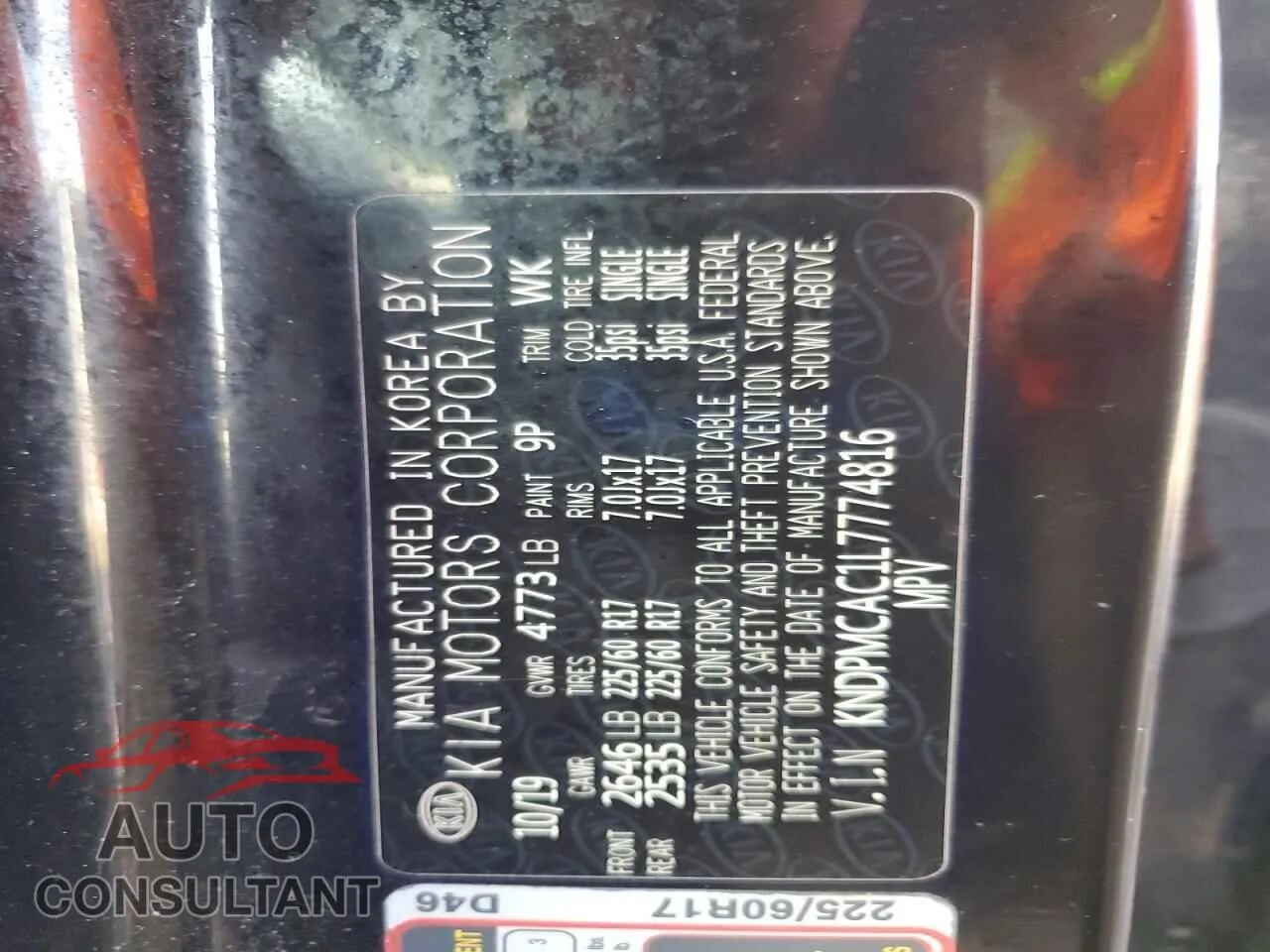 2020 KIA SPORTAGE Damaged VIN KNDPMCAC1L7774816 – photo 13