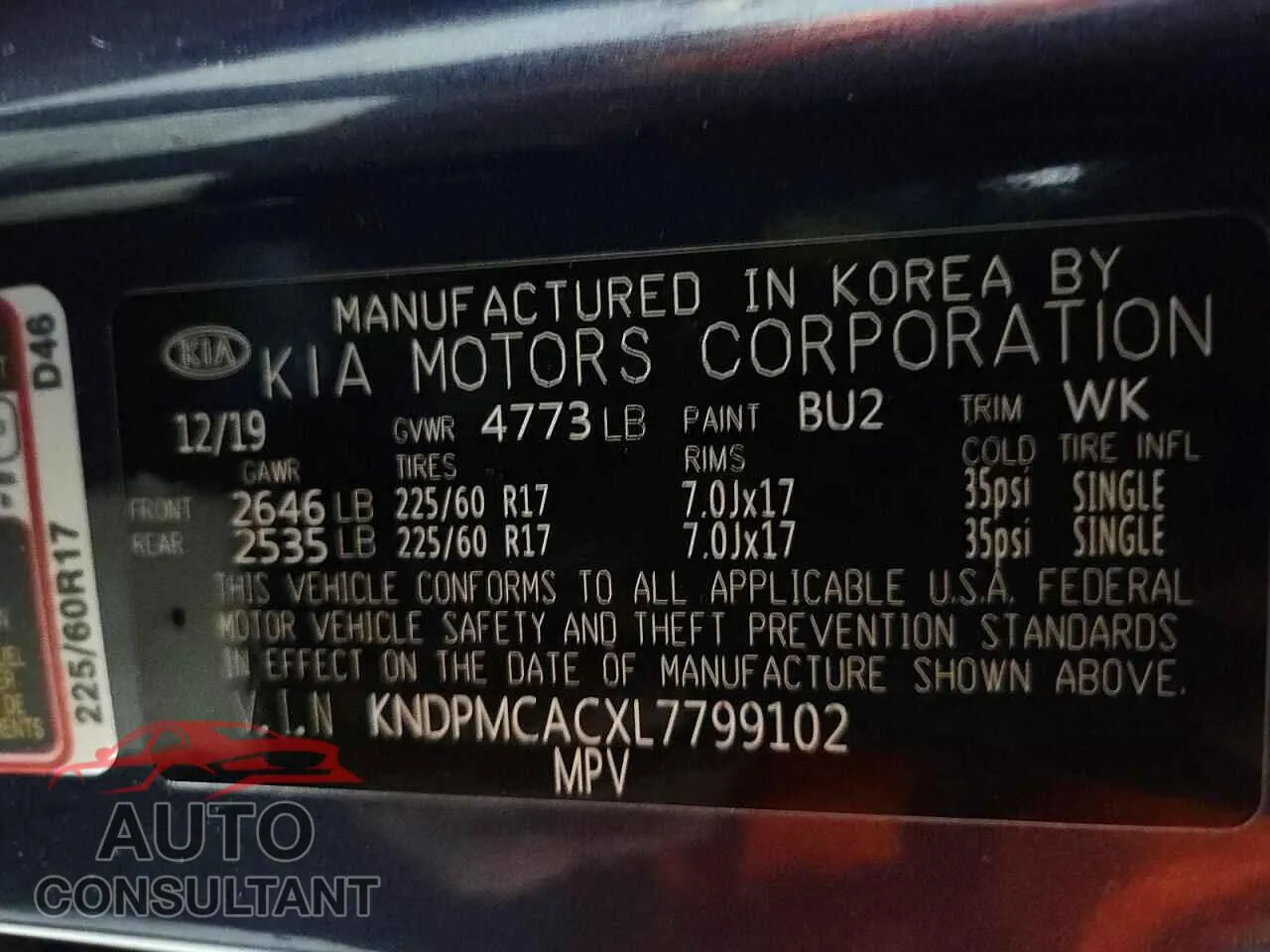2020 KIA SPORTAGE Damaged VIN KNDPMCACXL7799102 – photo 13