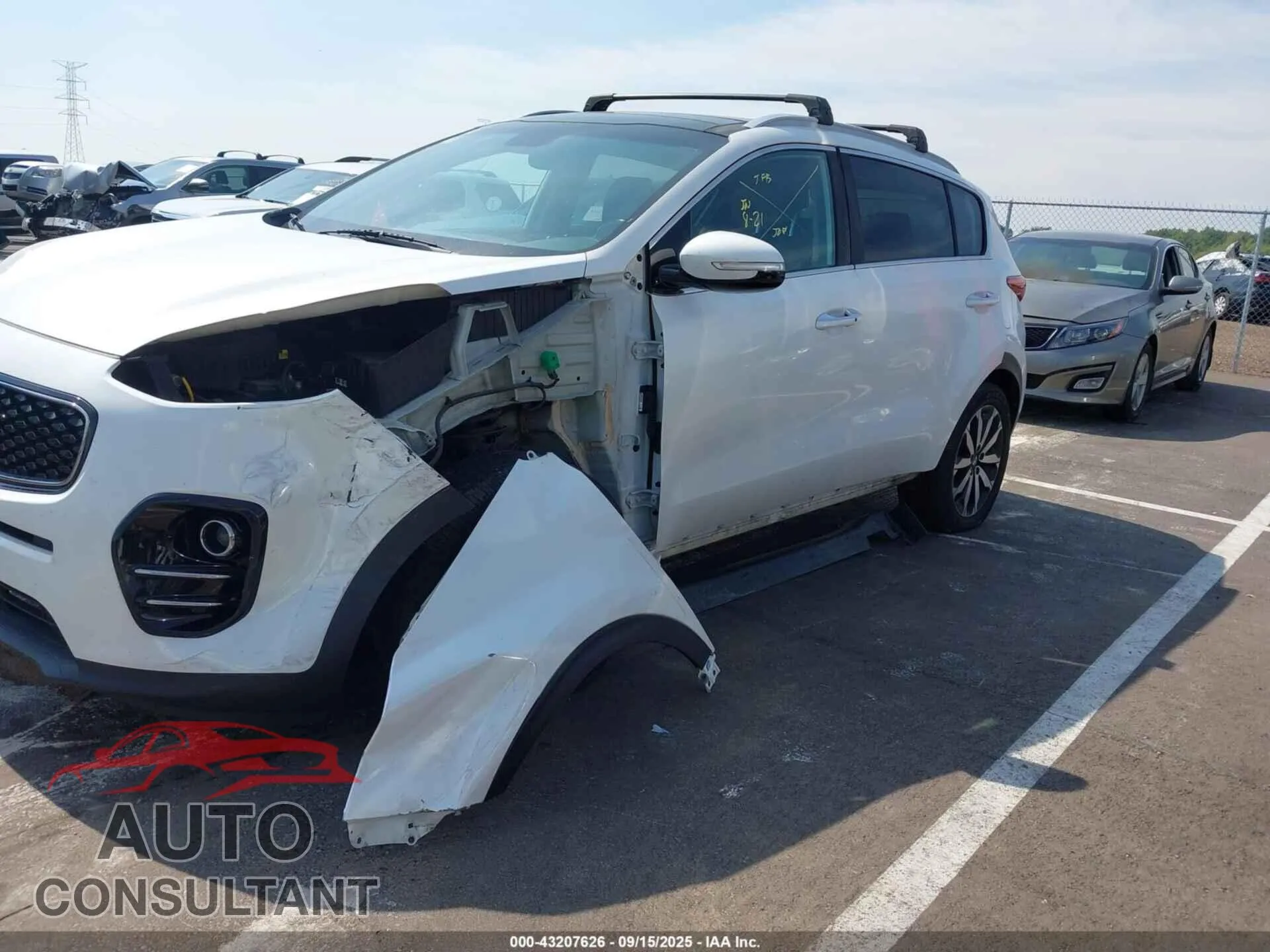 2017 KIA SPORTAGE Damaged VIN KNDPN3AC6H7285171 – engine bay