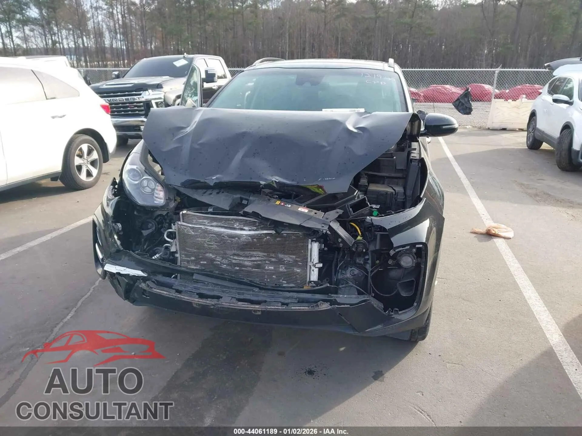 2022 KIA SPORTAGE Damaged VIN KNDPNCACXN7986050 – engine bay