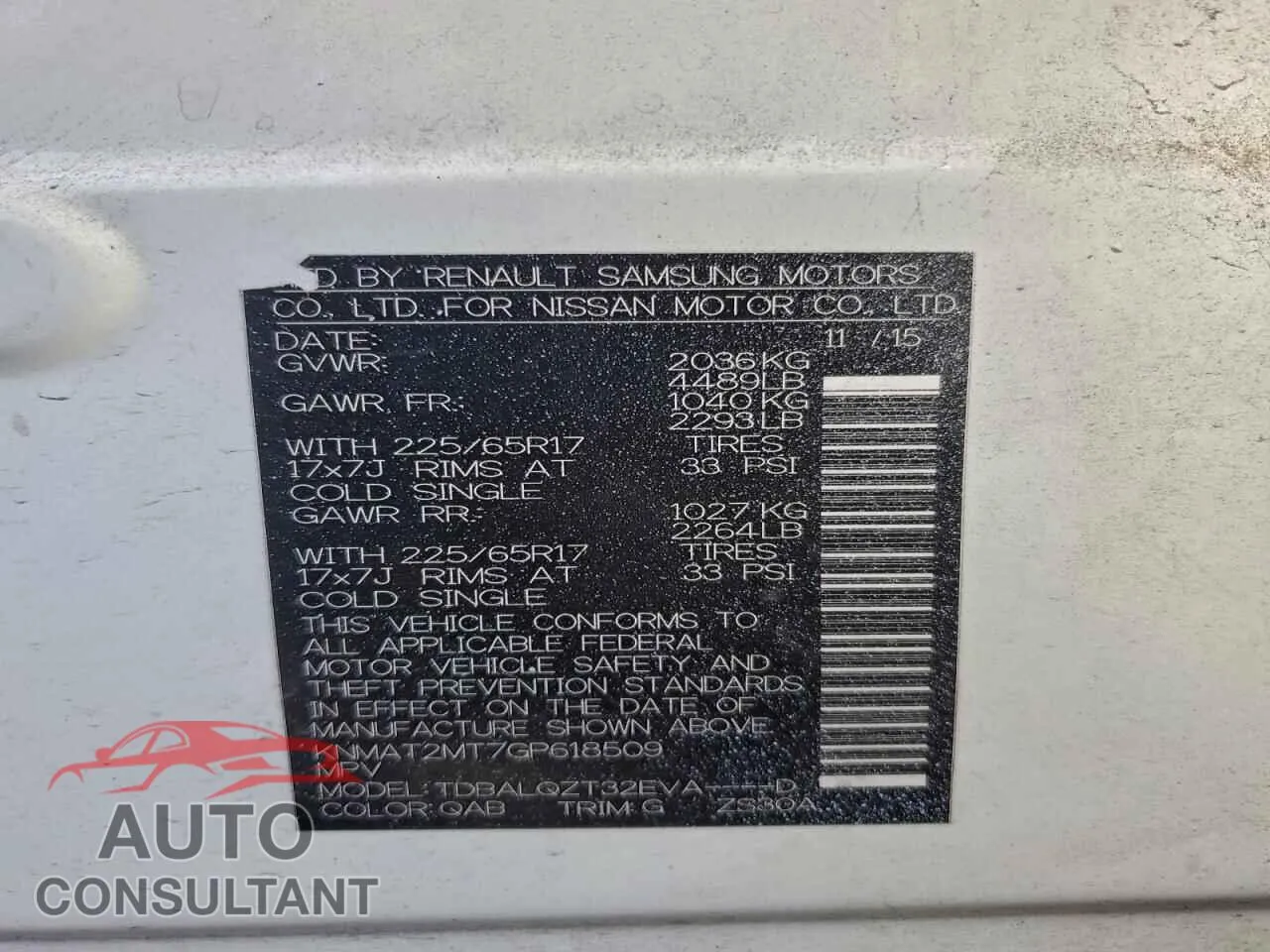 2016 NISSAN ROGUE Damaged VIN KNMAT2MT7GP618509 – photo 12 2016 NISSAN ROGUE Damaged VIN KNMAT2MT7GP618509 – photo 12