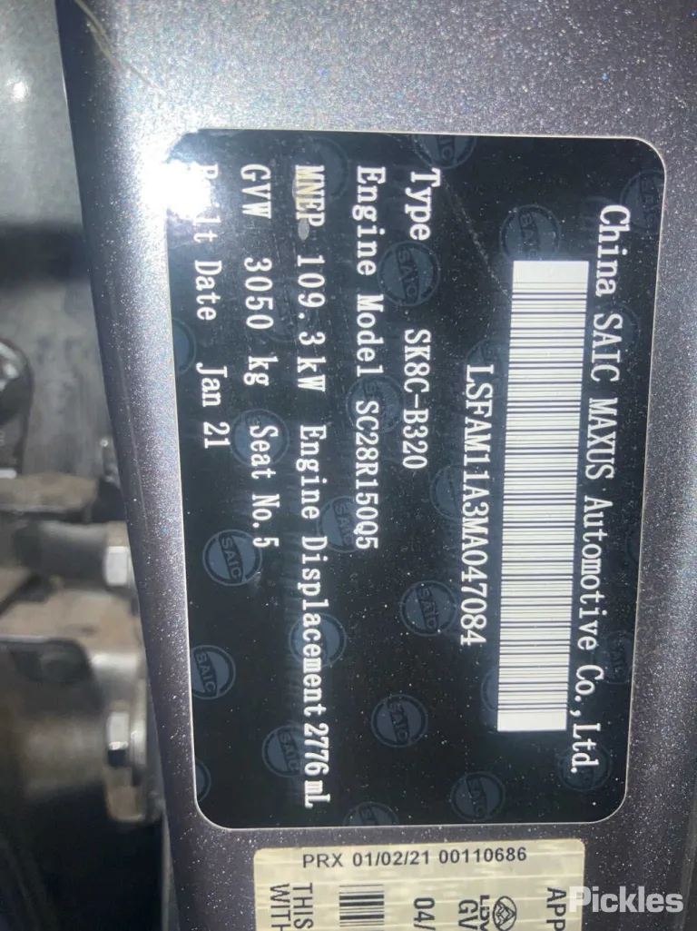 2021 LDV T60 Damaged VIN LSFAM11A3MA047084 – photo 18