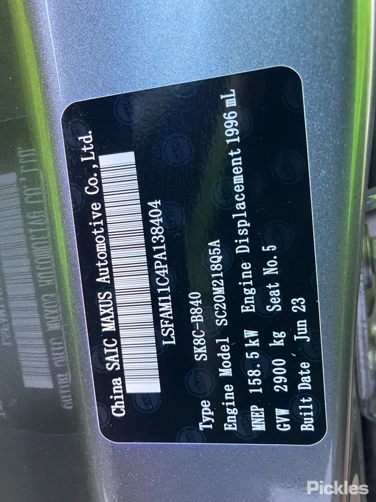2023 LDV T60 Used VIN LSFAM11C4PA138404 – dashboard