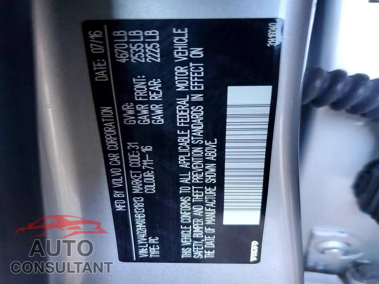 2017 VOLVO S60 Damaged VIN LYV402HMXHB131813 – photo 12