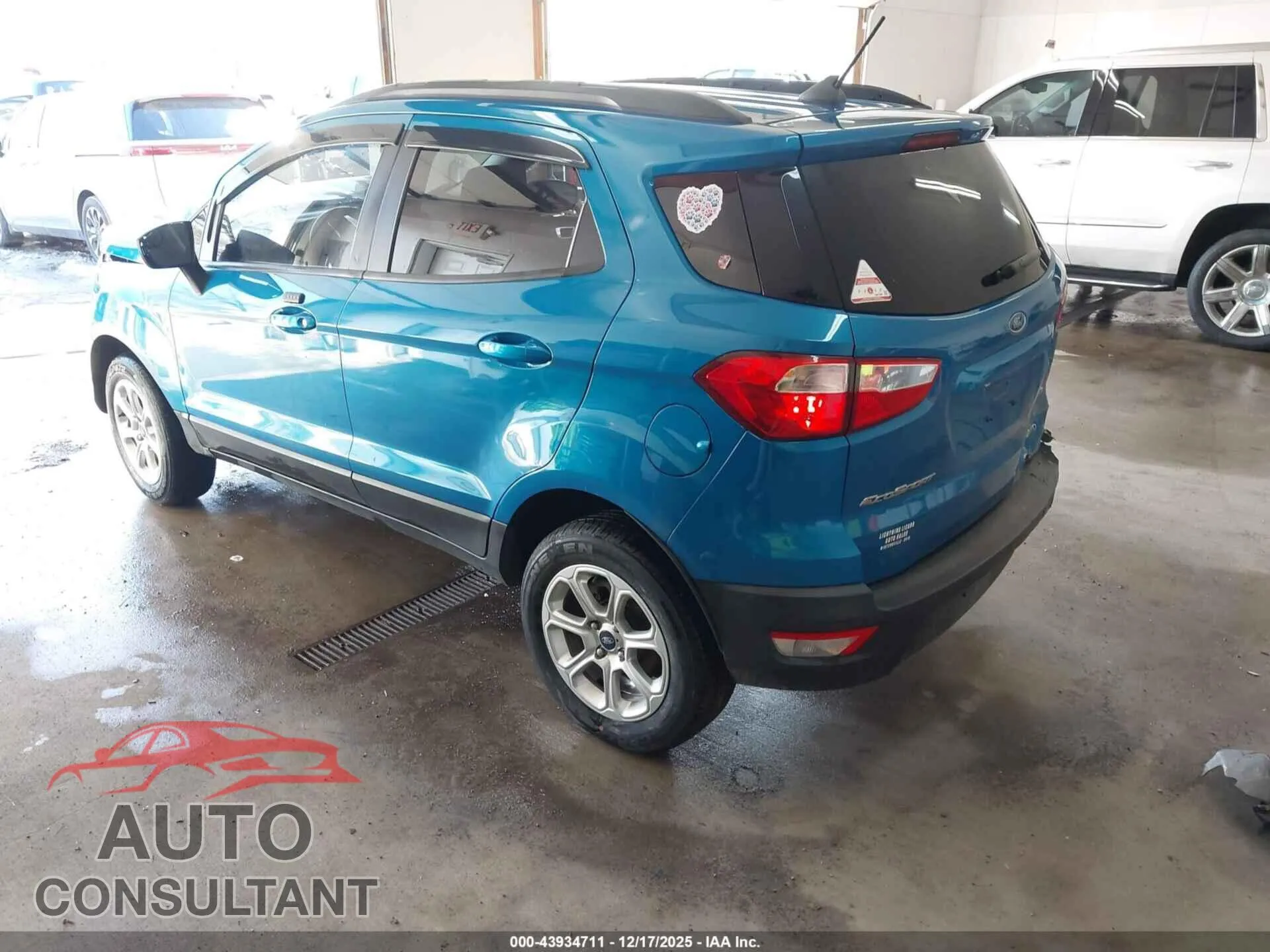 2019 FORD ECOSPORT Damaged VIN MAJ6S3GL7KC280612 – side profile