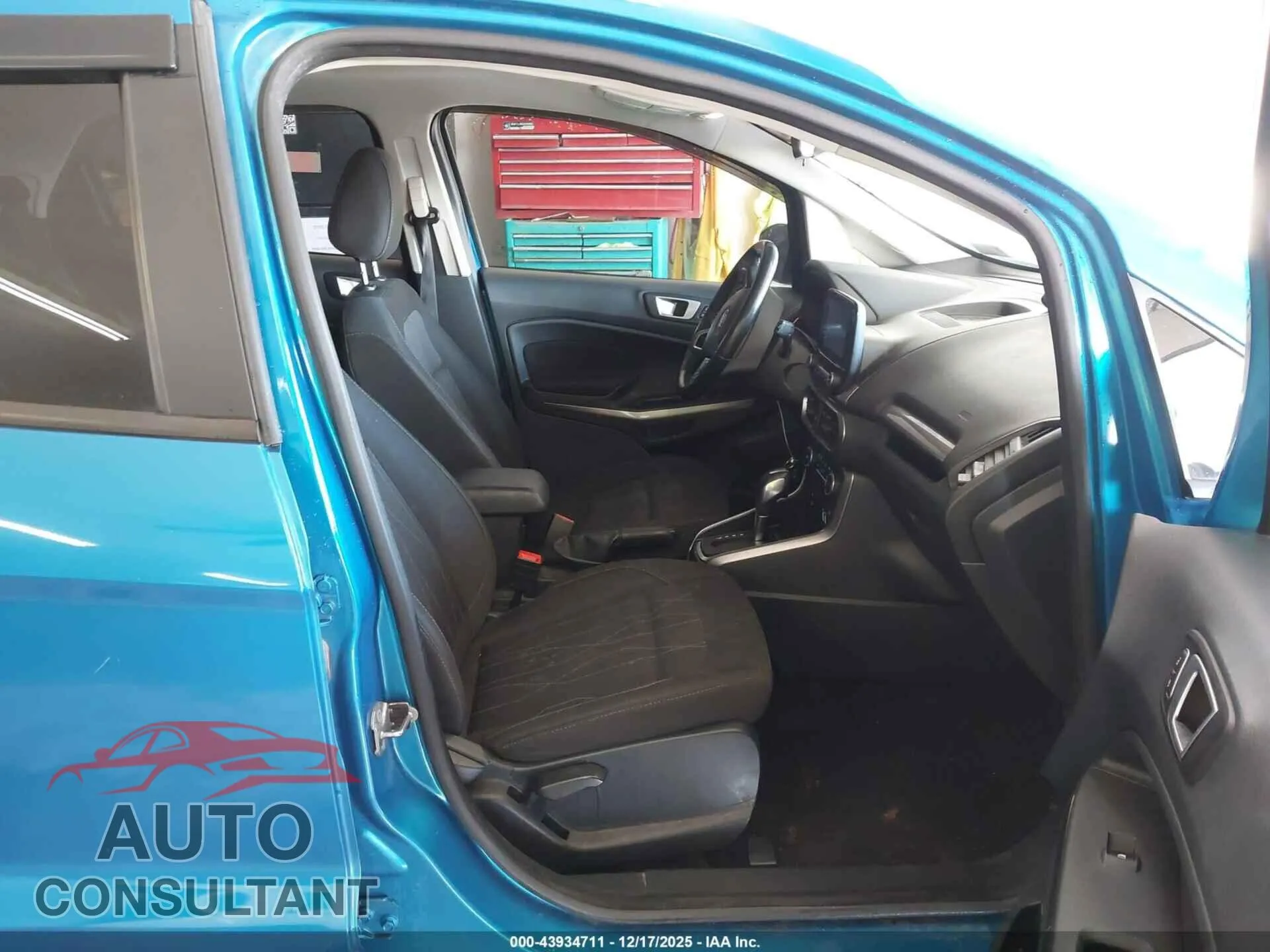 2019 FORD ECOSPORT Damaged VIN MAJ6S3GL7KC280612 – interior seats