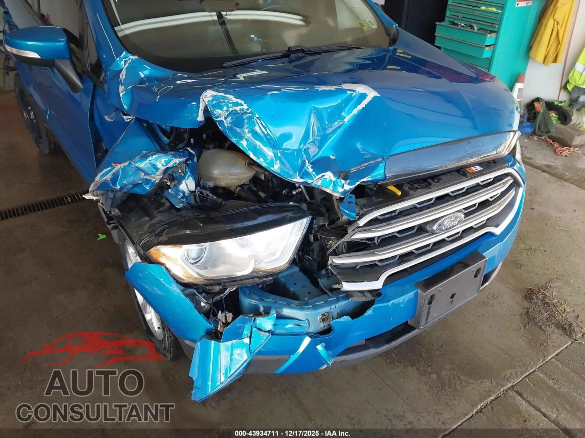 2019 FORD ECOSPORT Damaged VIN MAJ6S3GL7KC280612 – engine bay