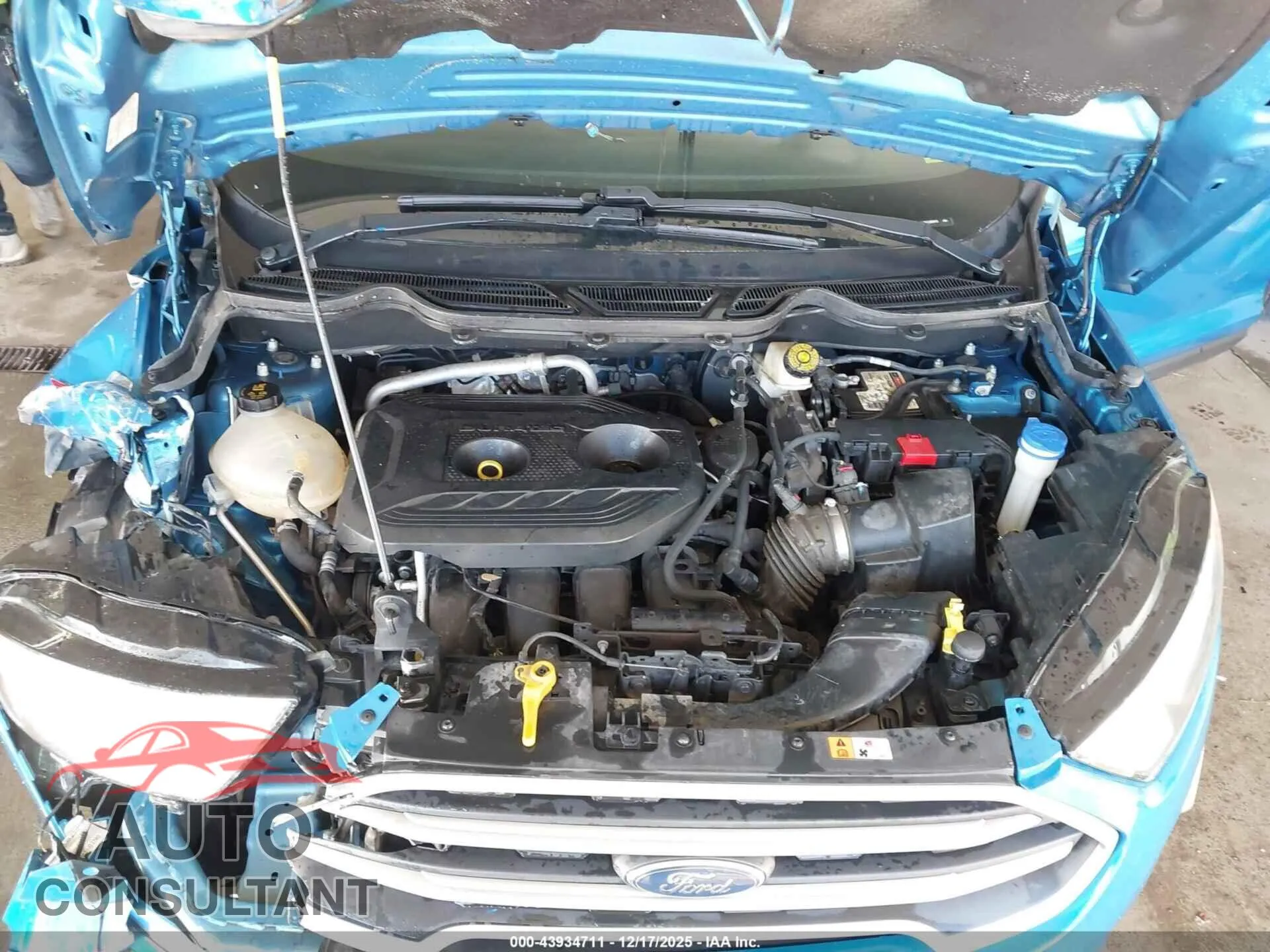 2019 FORD ECOSPORT Damaged VIN MAJ6S3GL7KC280612 – odometer reading