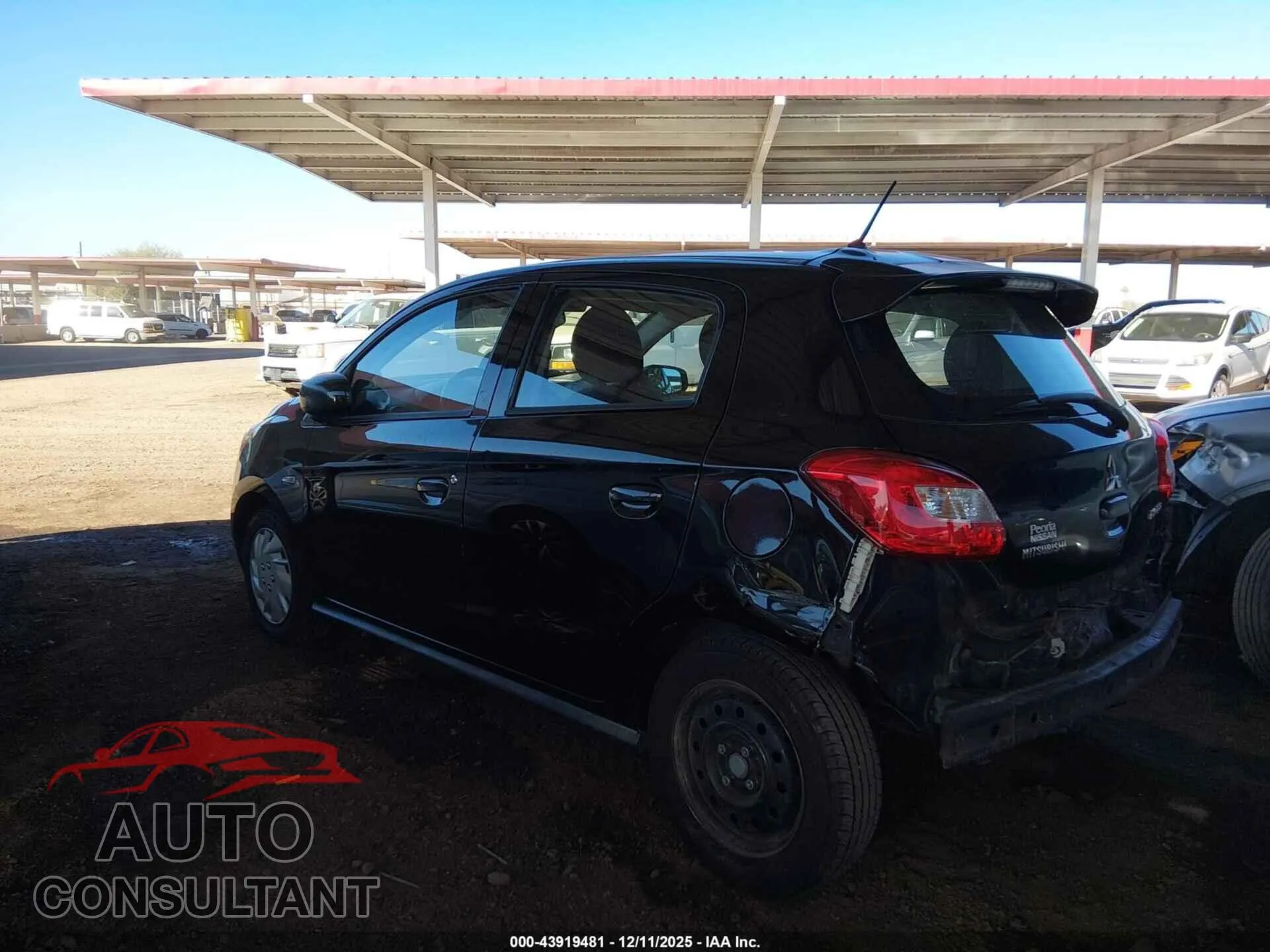 2017 MITSUBISHI MIRAGE Damaged VIN ML32A3HJ9HH004231 – side profile