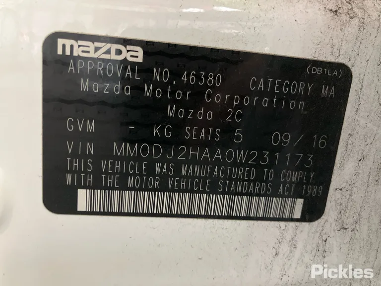 2016 Mazda 2 Used VIN MM0DJ2HAA0W231173 – front exterior
